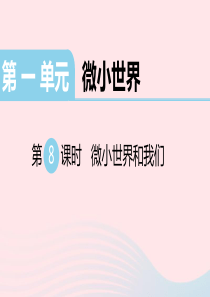 2020春六年级科学下册 第一单元 微小世界 8微小世界和我们习题课件 教科版