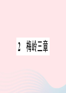 2020春九年级语文下册 第一单元 2梅岭三章习题课件 新人教版