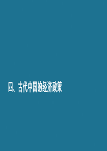 2020春高中历史 专题一 古代中国经济的基本结构与特点 四、古代中国的经济政策练习课件 人民版必修