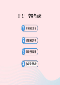 2020春八年级数学下册 第18章函数及其图象 18.1变量与函数习题课件 华东师大版