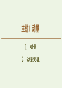 2020版新教材高中物理 主题1 动量 1 动量 2 动量定理课件 新人教版必修第一册