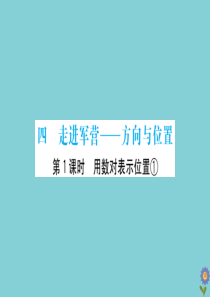 2020版五年级数学下册 第四单元 走进军营—方向与位置 4.1 用数对表示位置①课件 青岛版六三制