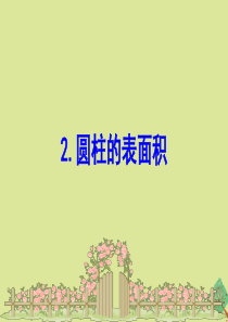 2020版六年级数学下册 二 圆柱和圆锥 2.2 圆柱的表面积课件 苏教版