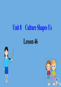 2020版九年级英语全册 Unit 8 Culture Shapes Us Lesson 46 Ho