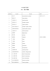 高分子专业英语词汇英汉对照(精)