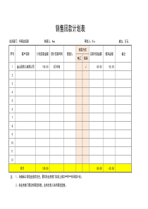 销售收款回款计划表