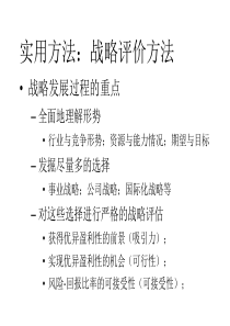 实用方法：战略评价方法(ppt55页)