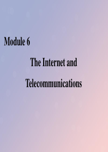 2020版高中英语 Module 6 The Internet and Telecommunicat