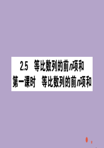 2020版高中数学 第二章 数列 2.5.1 等比数列的前n项和课件 新人教A版必修5