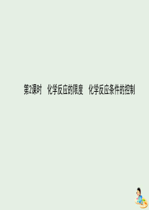 2020版高中化学 第二章 化学反应与能量 3.2 化学反应的限度 化学反应条件的控制课件 新人教版