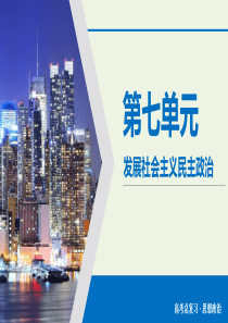 2020版高考政治大一轮复习 第7单元 发展社会主义民主政治长效热点课件