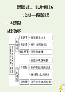 2020版高考英语二轮复习 专题四 语法填空 题型技法专题（二）语法填空解题攻略课件 新人教版