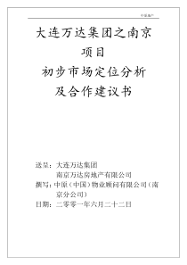 中原地产万达南京项目策划报告