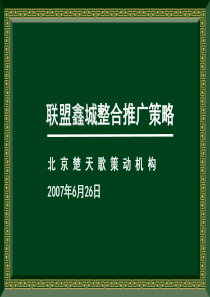 平顶山联盟鑫城整合推广策略