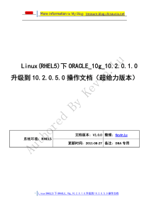 Linux(RHEL5)下ORACLE_10g_10XXXX升级到102050操作文档(XXXX