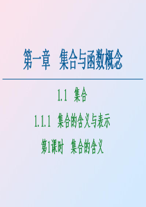 2020-2021学年高中数学 第1章 集合与函数概念 1.1 集合 1.1.1 集合的含义与表示 