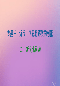 2020-2021学年高中历史 专题3 近代中国思想解放的潮流 2 新文化运动课件 人民版必修3