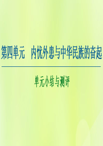 2020-2021学年高中历史 第4单元 内忧外患与中华民族的奋起单元小结与测评课件 岳麓版必修1