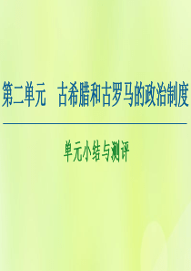 2020-2021学年高中历史 第2单元 古希腊和古罗马的政治制度单元小结与测评课件 岳麓版必修1