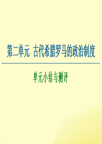 2020-2021学年高中历史 第2单元 古代希腊罗马的政治制度单元小结与测评课件 新人教版必修1