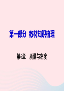 2019中考物理 第6章 质量与密度复习课件 新人教版