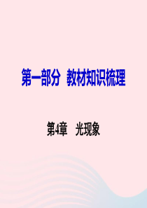 2019中考物理 第4章 光现象复习课件 新人教版