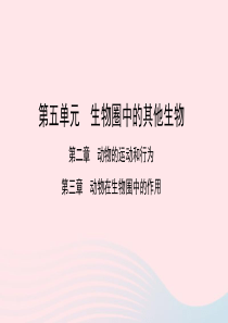 2019中考生物总复习 第一部分 基础考点巩固 第五单元 生物圈中的其他生物 第二 三章 动物的运动