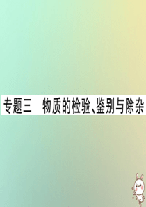 2019中考化学一轮复习 第二部分 重点题型突破 专题三 物质的检验、鉴别与除杂（精讲）课件