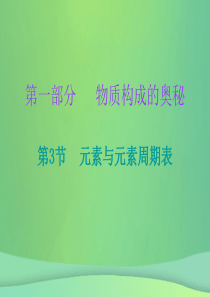 2019中考化学必备复习 第一部分 物质构成的奥秘 第3节 元素与元素周期表（课后提升练）课件