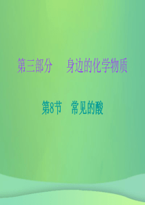 2019中考化学必备复习 第三部分 身边的化学物质 第8节 常见的酸课件