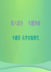 2019中考化学必备复习 第六部分 专题突破 专题四 化学实验探究（课后提升练）课件