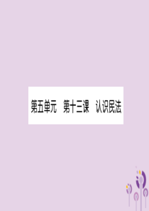 2019中考道德与法治复习 九上 第13课 认识民法课件 教科版