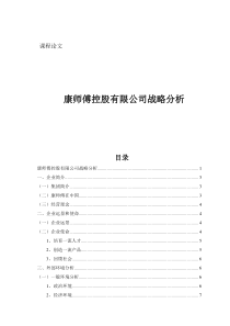 康师傅控股有限公司战略分析