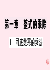 2019秋七年级数学下册 第一章 整式的乘除 1 同底数幂的乘法习题课件（新版）北师大版