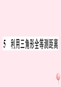 2019秋七年级数学下册 第四章 三角形 5 利用三角形全等测距离习题课件（新版）北师大版