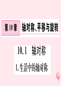 2019秋七年级数学下册 第10章 轴对称、平移与旋转10.1 轴对称1 生活中的轴对称习题课件（新