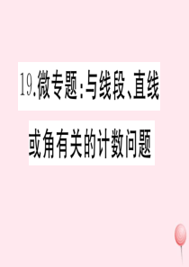 2019秋七年级数学上册 微专题 与线段、直线或角有关的计数问题课件 （新版）新人教版