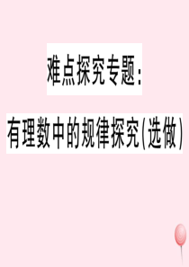 2019秋七年级数学上册 难点探究专题 有理数中的规律探究（选做）习题课件（新版）沪科版