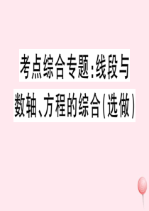 2019秋七年级数学上册 考点综合专题 线段与数轴、方程的综合（选做）习题课件（新版）沪科版