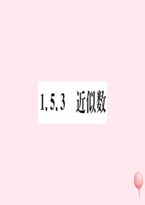 2019秋七年级数学上册 第一章 有理数1.5 有理数的乘方1.5.3 近似数习题课件 （新版）新人