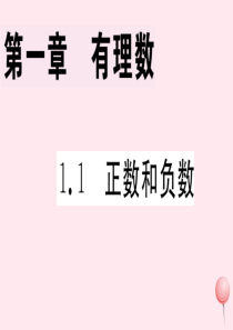 2019秋七年级数学上册 第一章 有理数1.1 正数和负数习题课件 （新版）新人教版