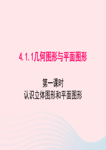 2019秋七年级数学上册 第四章 几何图形初步4.1 几何图形4.1.1 立体图形与平面图形第1课时