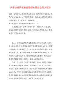 关于政法队伍教育整顿心得体会范文范本_1