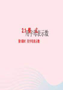 2019秋七年级数学上册 第二章 整式的加减2.1 整式第1课时 用字母表示数教学课件2（新版）新人