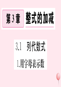 2019秋七年级数学上册 第3章 整式的加减 3.1 列代数式 1 用字母表示数习题课件（新版）华东