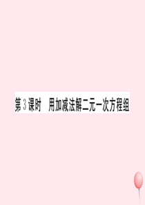 2019秋七年级数学上册 第3章 一次方程与方程组3.3二元一次方程组及其解法第3课时 用加减法解二