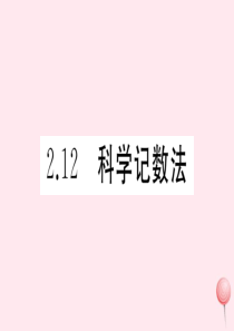 2019秋七年级数学上册 第2章 有理数 2.12 科学记数法习题课件（新版）华东师大版