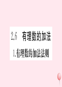 2019秋七年级数学上册 第2章 有理数 2.6 有理数的加法 1 有理数的加法法则习题课件（新版）