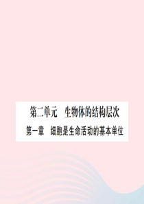 2019秋七年级生物上册 期末复习 第二单元 第一章 细胞是生命活动的基本单位习题课件 （新版）新人