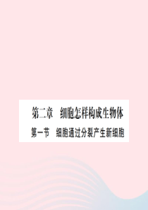 2019秋七年级生物上册 第二单元 第二章 第一节 细胞通过分裂产生新细胞习题课件 （新版）新人教版